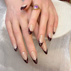 Oxblood Red French Tip