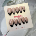Black French Tip( Short Almond)