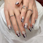 Starry Ballet-Core French Tip Nails