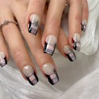 Starry Ballet-Core French Tip Nails